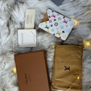 Louis Vuitton White Murakami Mirror with Dust Bag and Box